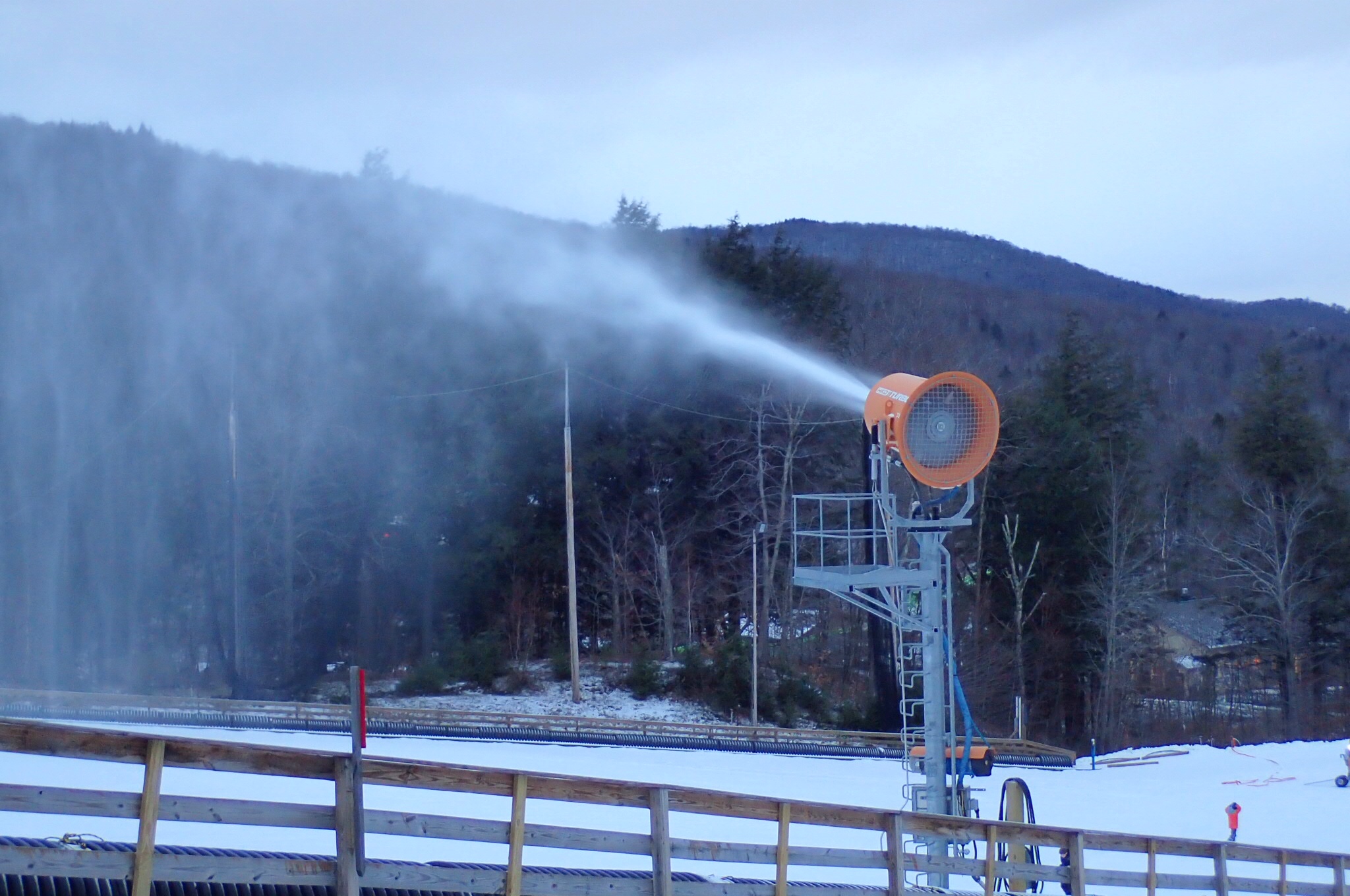 Snowmaking on Sir Henry's Learning Hill