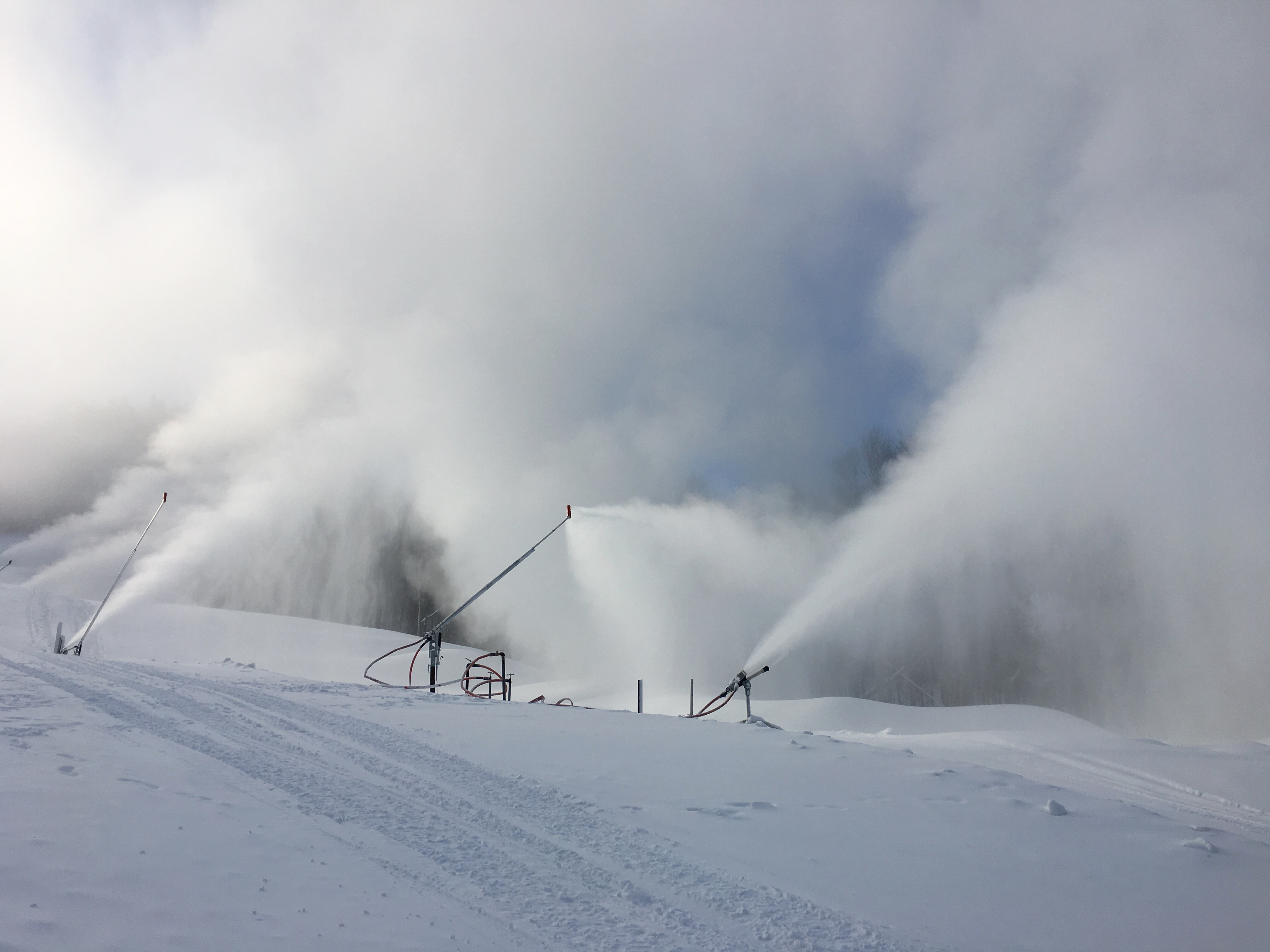 Snowmaking on Practice Slope
