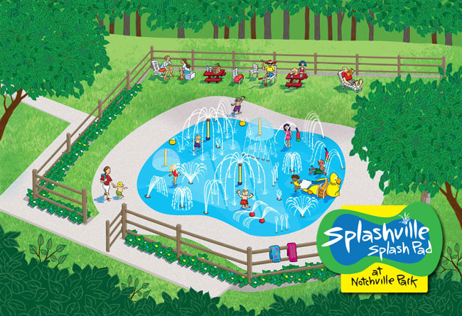 Fun sketch of Splashville Splash Pad